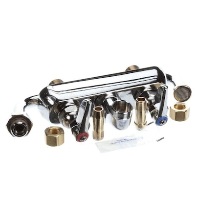 T&S Brass Workboard Faucet, Wall Mount, 4 Centers, 8 Swing B-1116